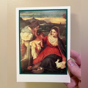 Cartier Christmas Card Vintage Boxed Holiday Cards Madonna And Child Religious A